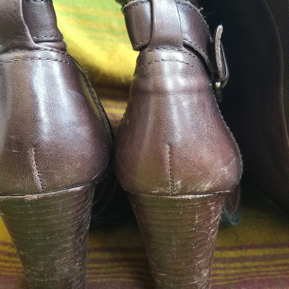Marc Fisher Wide Calf Boots 7.5 in Brown - Picture 5 of 6